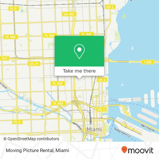 Mapa de Moving Picture Rental, 400 NW 26th St Miami, FL 33127