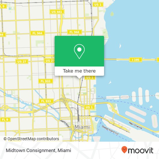 Mapa de Midtown Consignment, 2328 N Miami Ave Miami, FL 33127