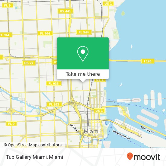 Mapa de Tub Gallery Miami, 171 NW 23rd St Miami, FL 33127
