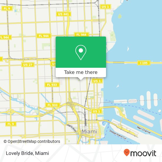 Mapa de Lovely Bride, 175 NW 25th St Miami, FL 33127