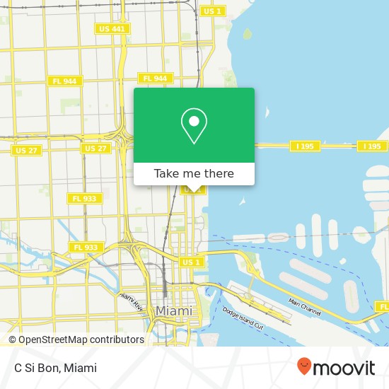 Mapa de C Si Bon, NE 24th St Miami, FL 33137