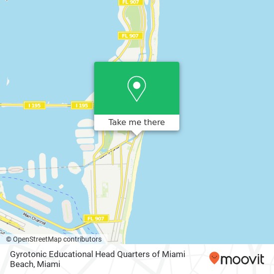 Mapa de Gyrotonic Educational Head Quarters of Miami Beach, 2457 Collins Ave Miami Beach, FL 33140