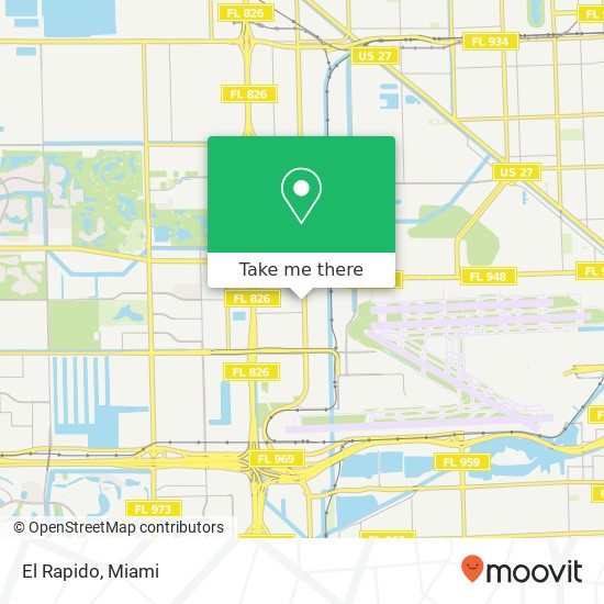 Mapa de El Rapido, 3196 NW 72nd Ave Miami, FL 33122