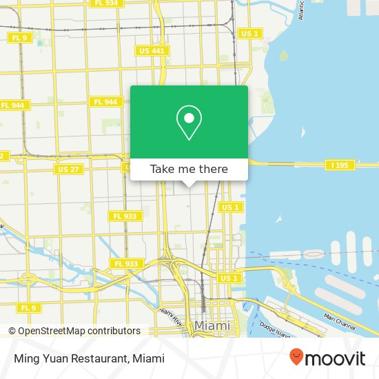 Mapa de Ming Yuan Restaurant, 3006 NW 2nd Ave Miami, FL 33127