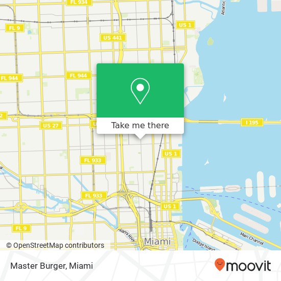 Mapa de Master Burger, 3004 NW 2nd Ave Miami, FL 33127