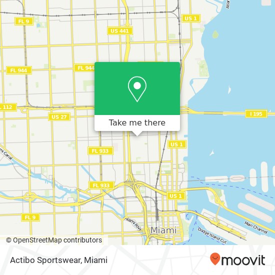 Mapa de Actibo Sportswear, 415 NW 28th St Miami, FL 33127