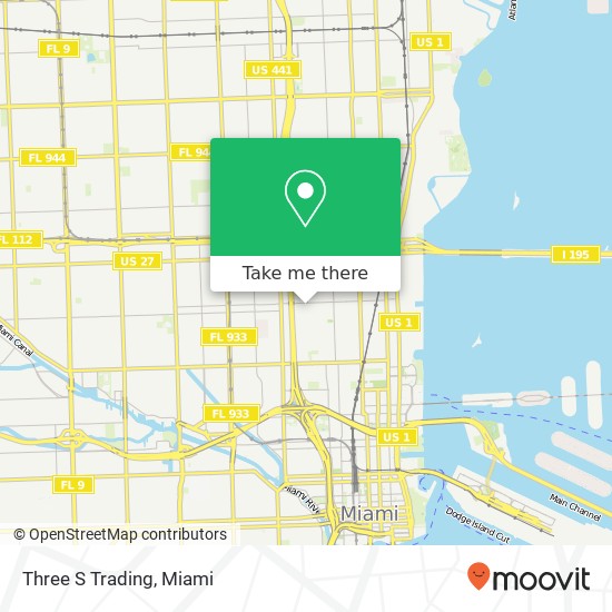 Mapa de Three S Trading, 2850 NW 5th Ave Miami, FL 33127