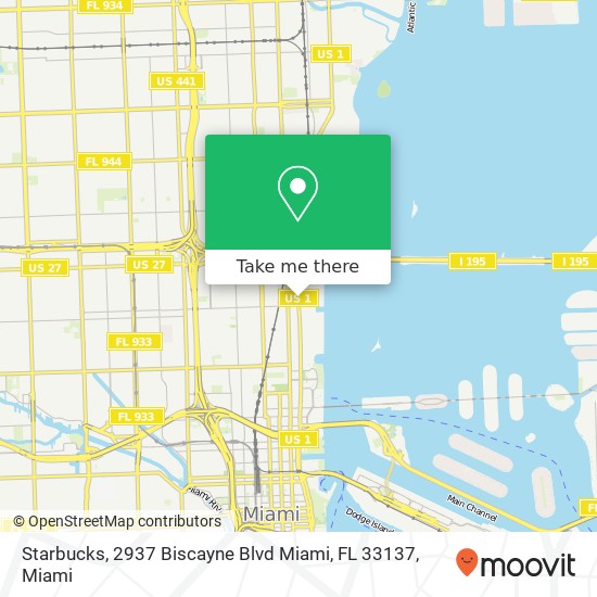 Starbucks, 2937 Biscayne Blvd Miami, FL 33137 map