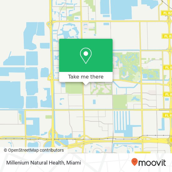 Mapa de Millenium Natural Health, 10575 NW 37th Ter Doral, FL 33178