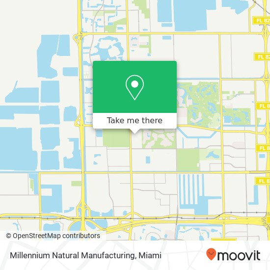 Mapa de Millennium Natural Manufacturing, 10575 NW 37th Ter Doral, FL 33178