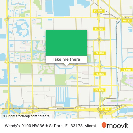 Wendy's, 9100 NW 36th St Doral, FL 33178 map