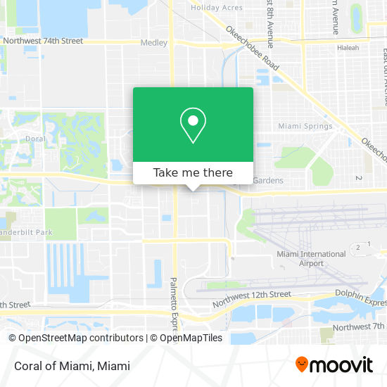 Coral of Miami map