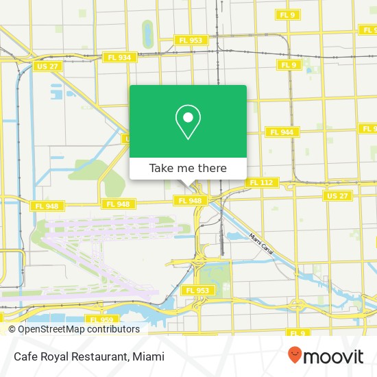 Cafe Royal Restaurant, 700 S Royal Poinciana Blvd Miami Springs, FL 33166 map