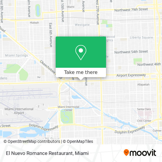 Mapa de El Nuevo Romance Restaurant