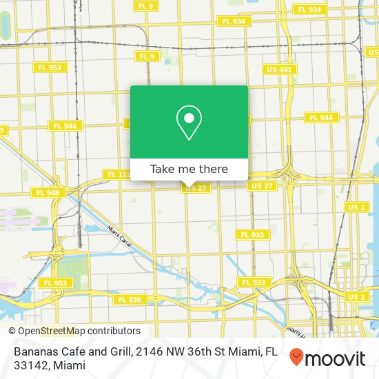 Bananas Cafe and Grill, 2146 NW 36th St Miami, FL 33142 map