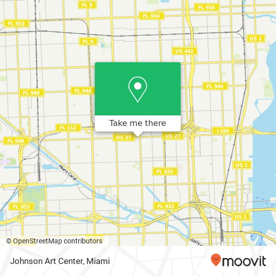 Mapa de Johnson Art Center, 1726 NW 36th St Miami, FL 33142
