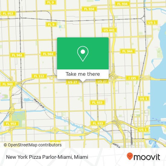 Mapa de New York Pizza Parlor-Miami, 3517 NW 17th Ave Miami, FL 33142