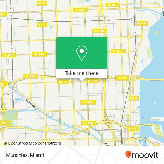 Mapa de Munchies, 1348 NW 36th St Miami, FL 33142