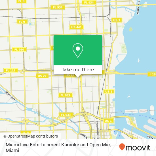 Miami Live Entertainment Karaoke and Open Mic map