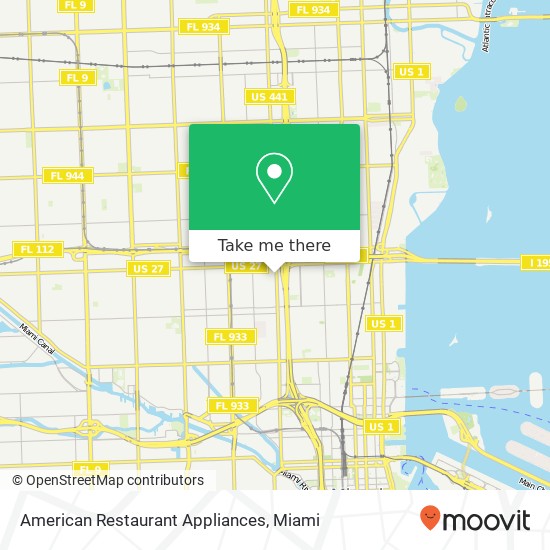Mapa de American Restaurant Appliances, 3408 NW 7th Ave Miami, FL 33127