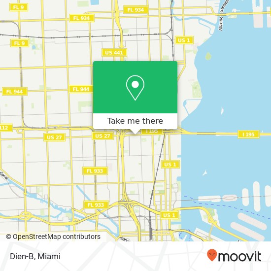Mapa de Dien-B, 282 NW 36th St Miami, FL 33127