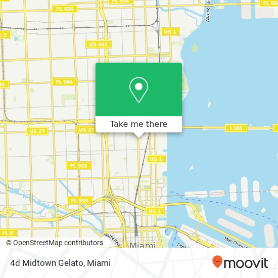 Mapa de 4d Midtown Gelato, 3201 N Miami Ave Miami, FL 33127