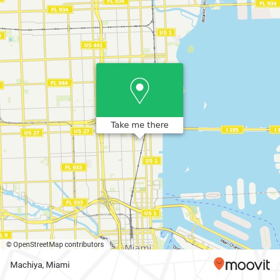 Mapa de Machiya, 3252 NE 1st Ave Miami, FL 33137