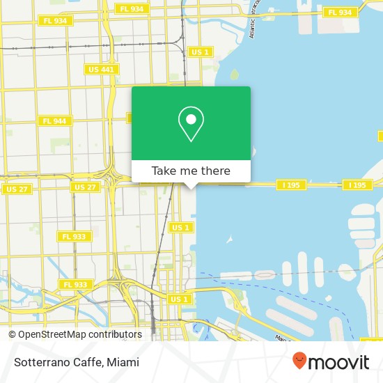 Mapa de Sotterrano Caffe, 555 NE 34th St Miami, FL 33137