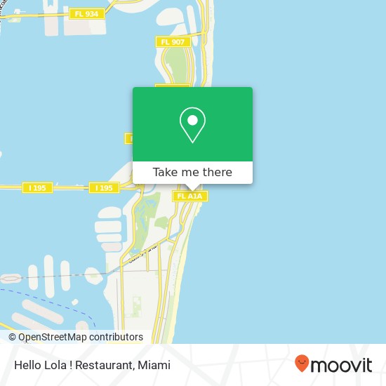 Hello Lola ! Restaurant, 3500 Collins Ave Miami Beach, FL 33140 map