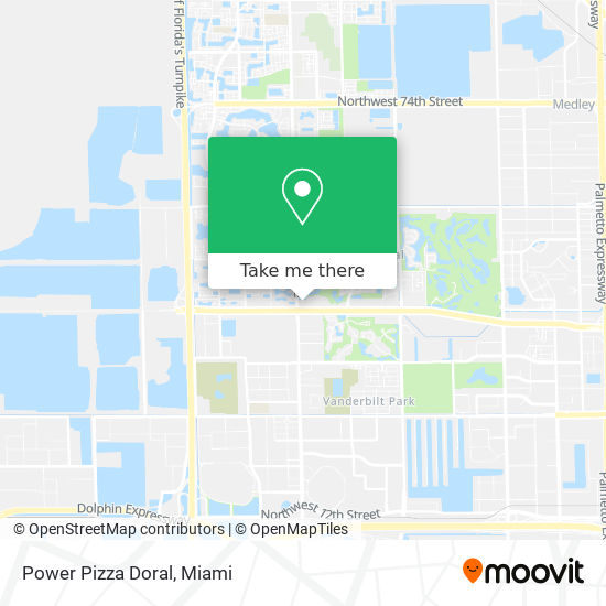 Power Pizza Doral map