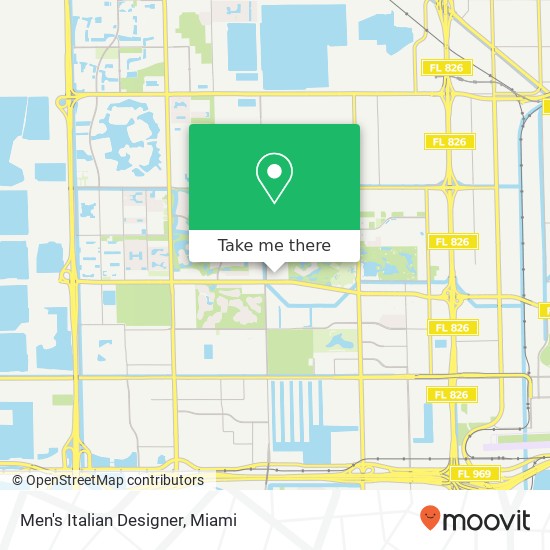 Mapa de Men's Italian Designer, 9573 NW 41st St Doral, FL 33178