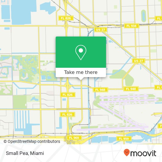 Mapa de Small Pea, 7215 NW 41st St Miami, FL 33166