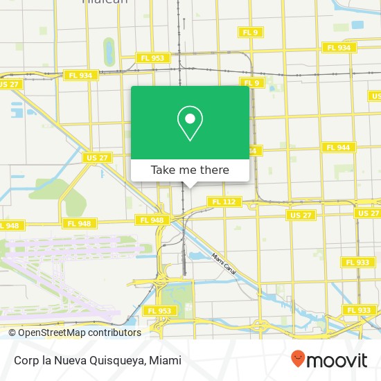 Mapa de Corp la Nueva Quisqueya, 4460 NW 37th Ave Miami, FL 33142