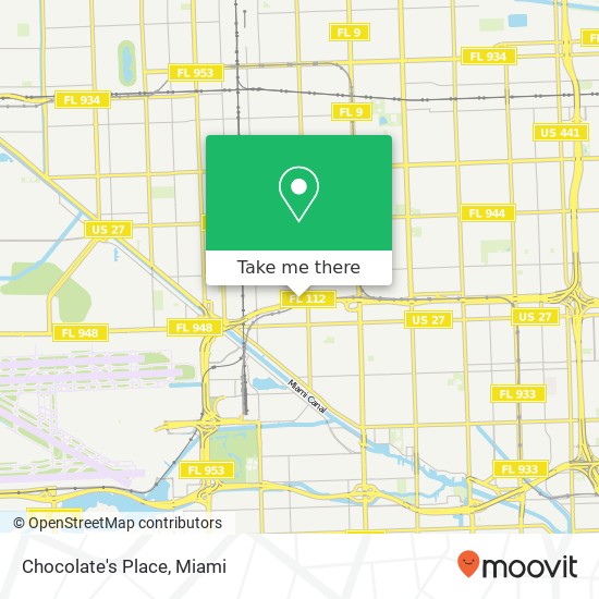 Mapa de Chocolate's Place, 3210 NW 41st St Miami, FL 33142