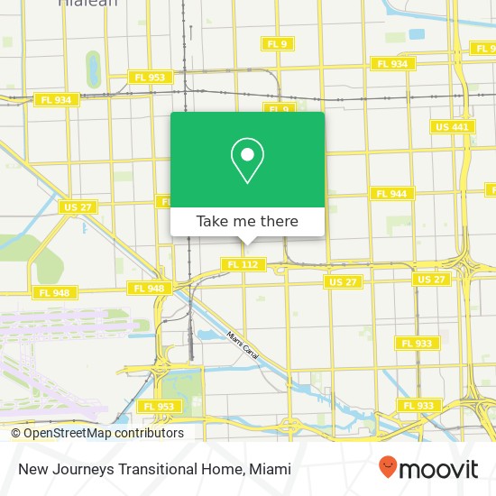 Mapa de New Journeys Transitional Home, 3146 NW 45th St Miami, FL 33142