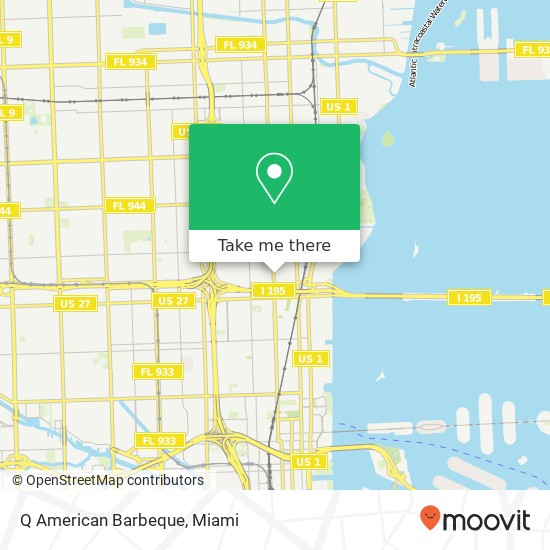 Mapa de Q American Barbeque, 4029 N Miami Ave Miami, FL 33127