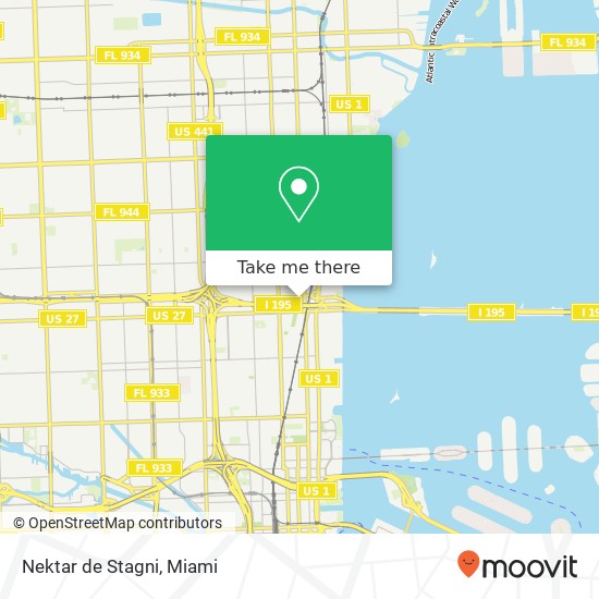 Mapa de Nektar de Stagni, 155 NE 38th St Miami, FL 33137