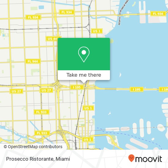 Mapa de Prosecco Ristorante, 3930 NE 2nd Ave Miami, FL 33137