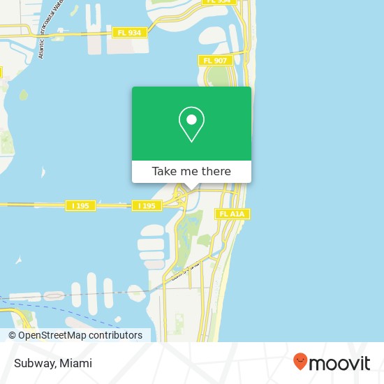 Mapa de Subway, 917 W 41st St Miami Beach, FL 33140