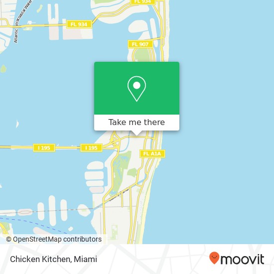 Mapa de Chicken Kitchen, 524 W 41st St Miami Beach, FL 33140