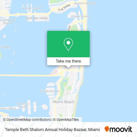 Mapa de Temple Beth Shalom Annual Holiday Bazaar