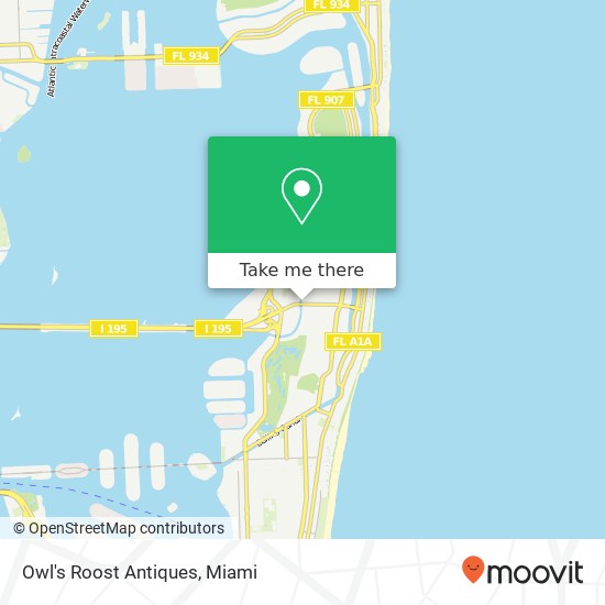 Mapa de Owl's Roost Antiques, 767 W 41st St Miami Beach, FL 33140