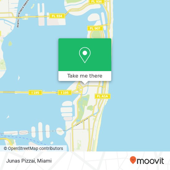 Mapa de Junas Pizzai, N Jefferson Ave Miami Beach, FL 33140