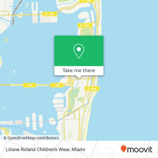 Mapa de Liliane Roland Children's Wear, 762 Arthur Godfrey Rd Miami Beach, FL 33140