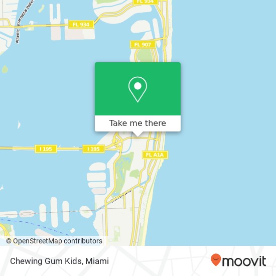 Mapa de Chewing Gum Kids, 546 Arthur Godfrey Rd Miami Beach, FL 33140