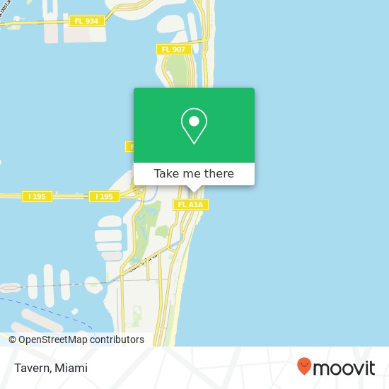 Mapa de Tavern, 3720 Collins Ave Miami Beach, FL 33140