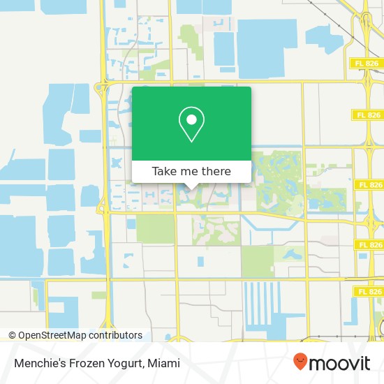 Mapa de Menchie's Frozen Yogurt, NW 104th Ave Doral, FL 33178