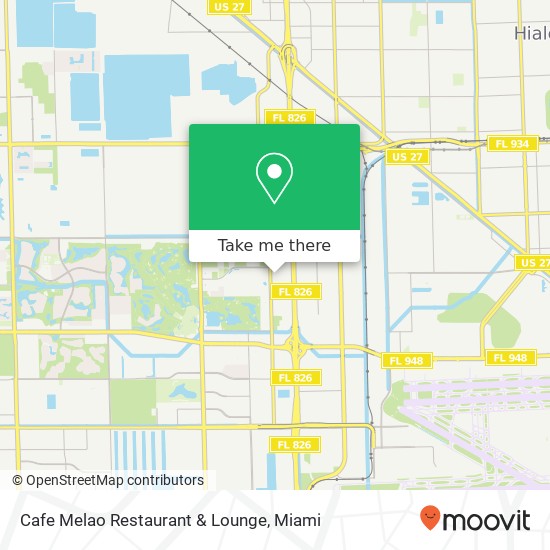 Mapa de Cafe Melao Restaurant & Lounge, 7874 NW 52nd St Doral, FL 33166