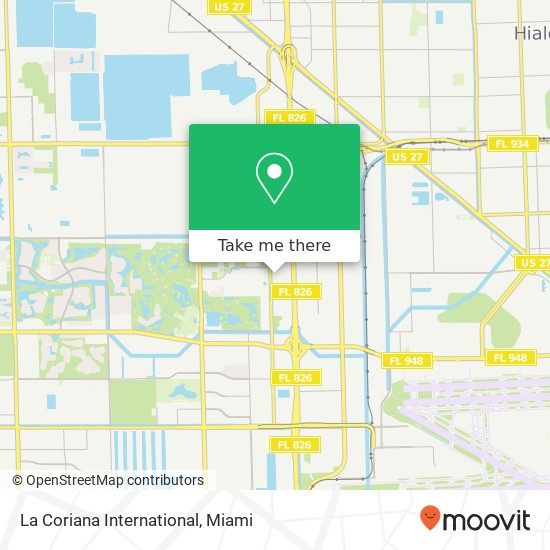 Mapa de La Coriana International, 7880 NW 52nd St Doral, FL 33166