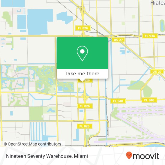 Mapa de Nineteen Seventy Warehouse, 7719 NW 48th St Doral, FL 33166